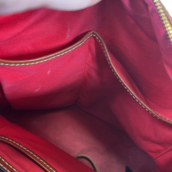 Dooney & Bourke Wexford Hobo Shoulder Bag Large Tan Pebbled Leather & Camel Brwn - Picture 14 of 16